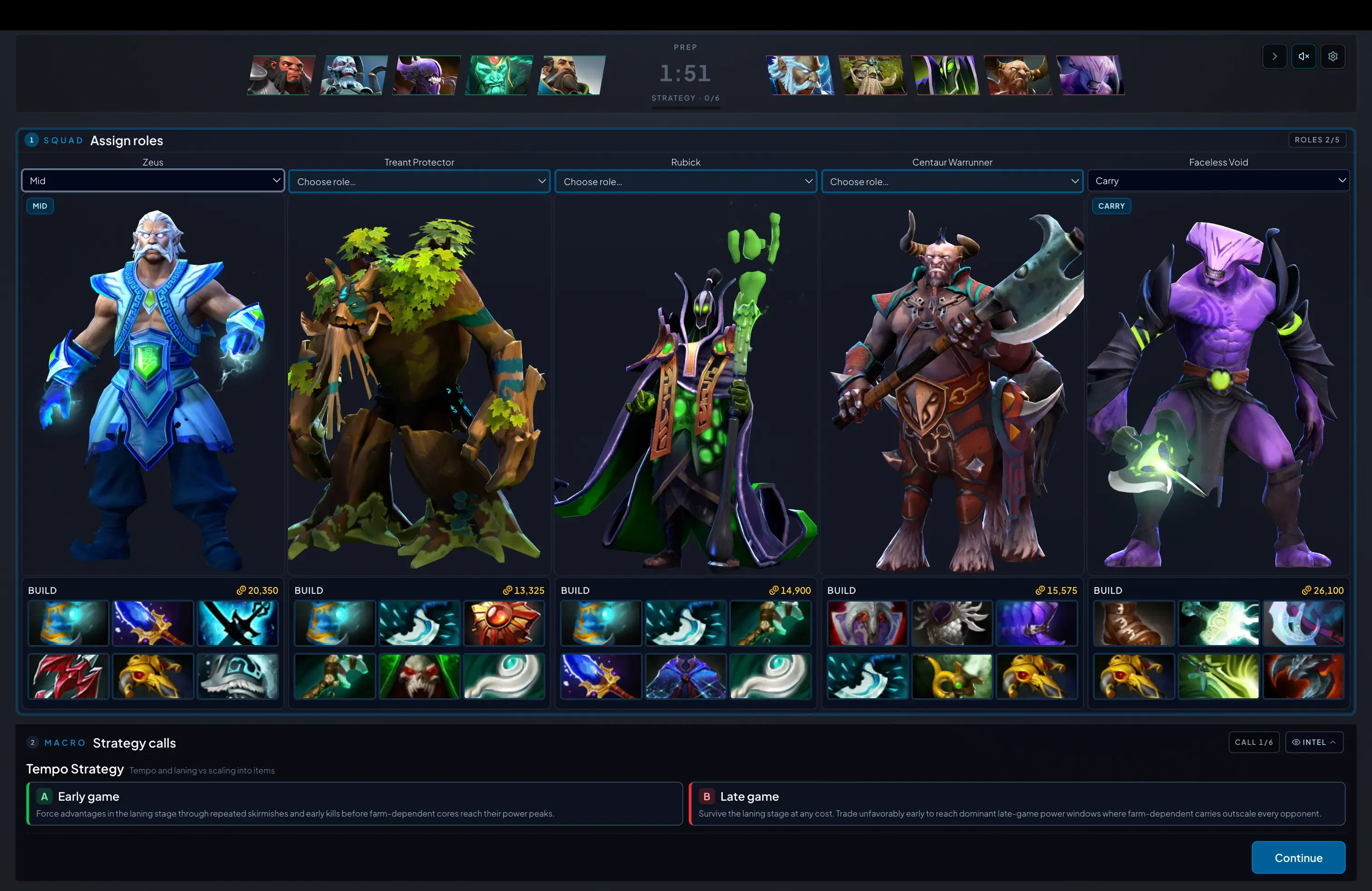 Roles & builds — Dota Captain screenshot